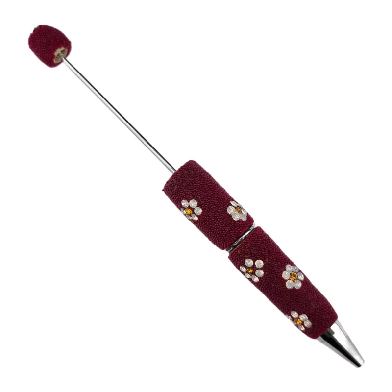 Stylo perle - Fleur de galet - Rouge vin - Par pièce