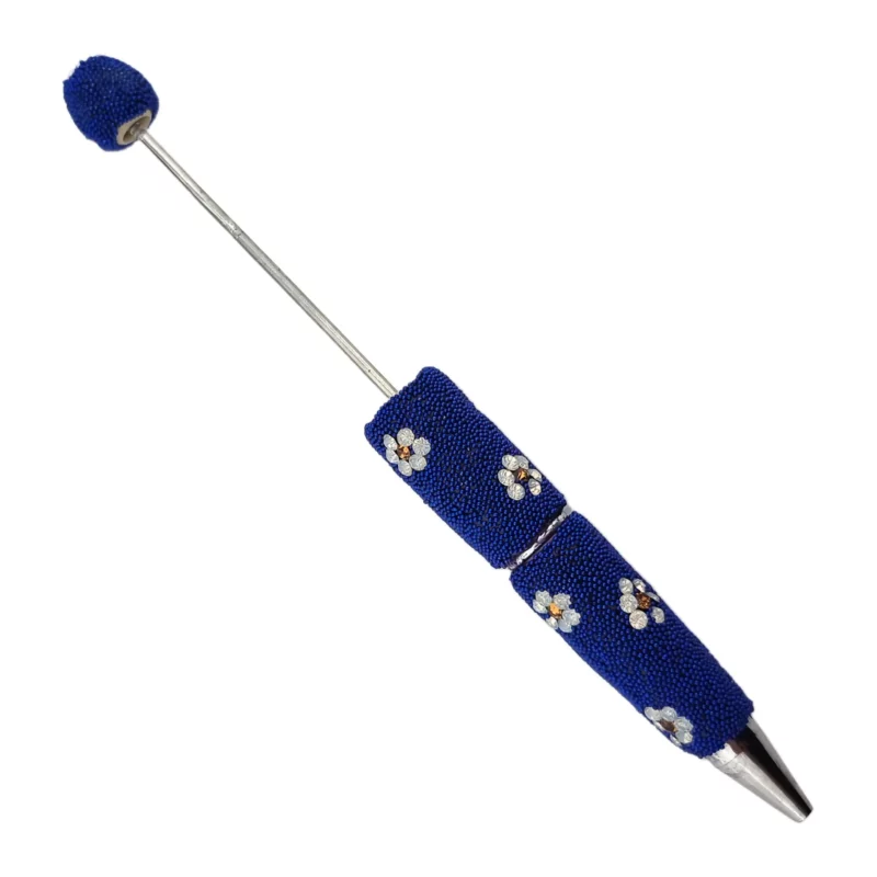 Épingle à perles - Fleur de galet - Bleu royal - Par pièce