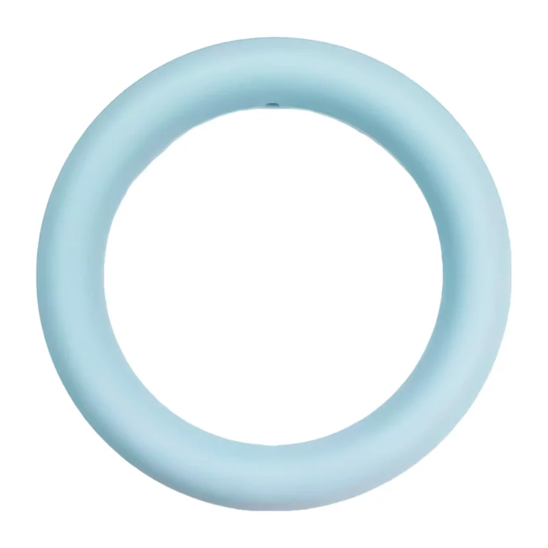 Silikonring - Durchfädelbar - 7 cm - Aquablau