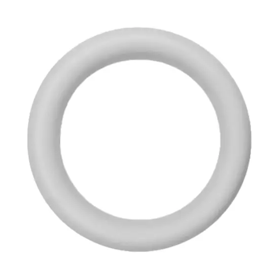 Silikonring - Auffädelbar - 7 cm - Hellgrau