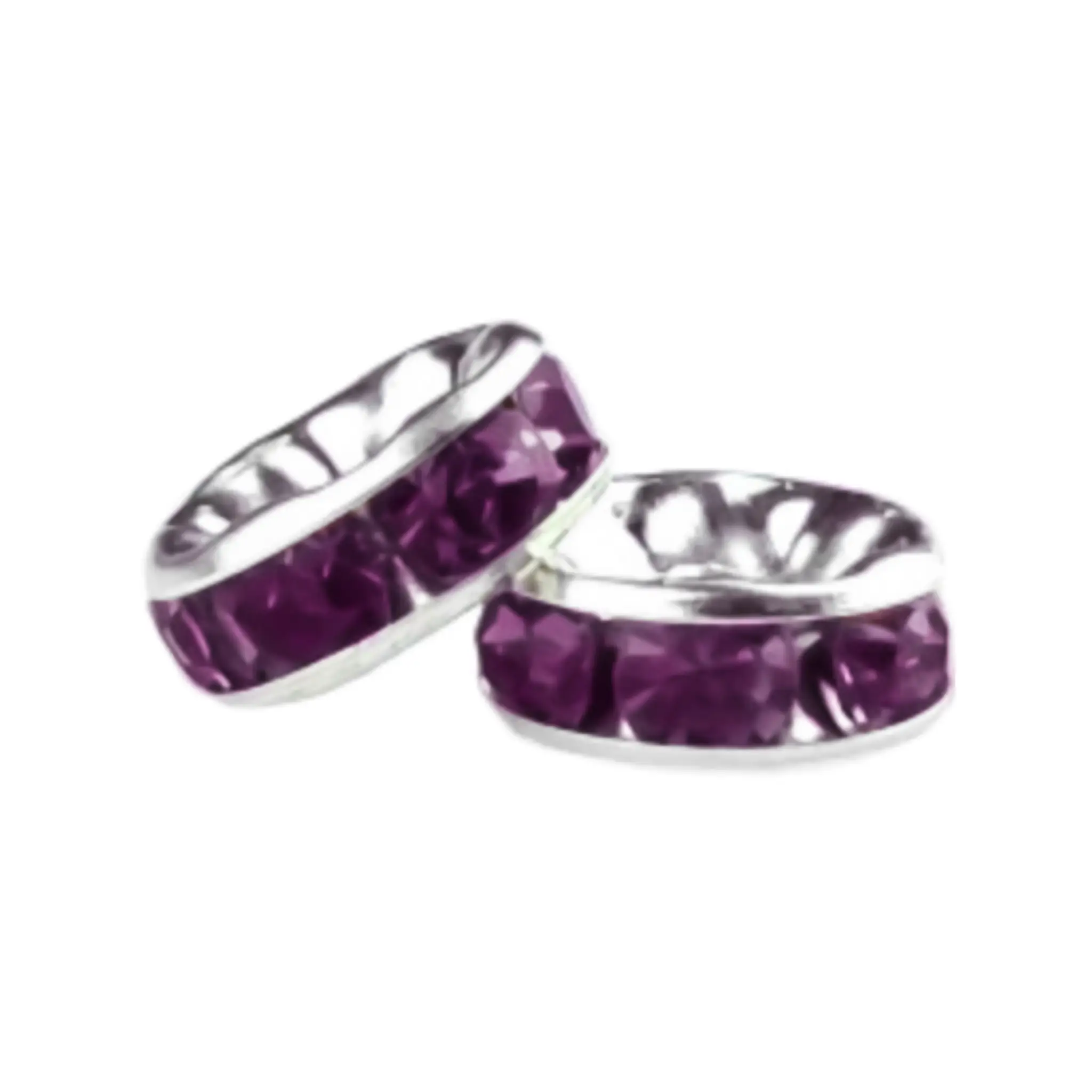 20241102_151447 Disque intermédiaire avec pierres - 7 x 2 mm - S - Silver/Purple – Image 1