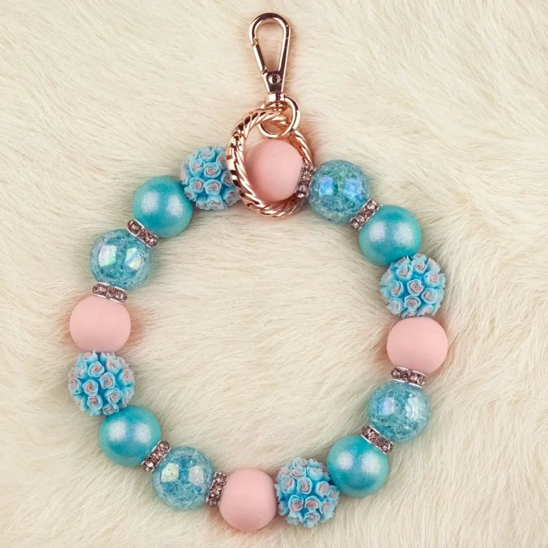 DIY Wristlet - Turquoise Parel Print - Aqua Roosjes