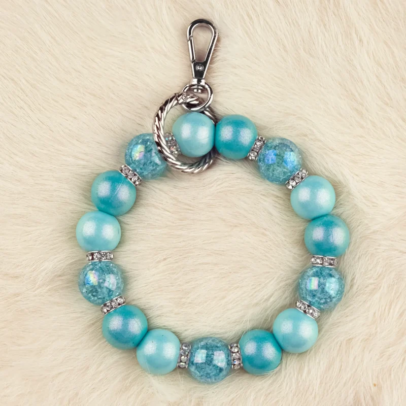 DIY Wristlet - Crackle Cyaan - Paradijs Parel Print