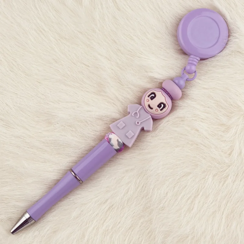 DIY Kralen - Badgehouder met Pen Nurse Lila