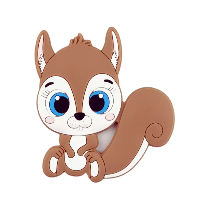 Siliconen bijtring - Eekhoorn - Milk Chocolate