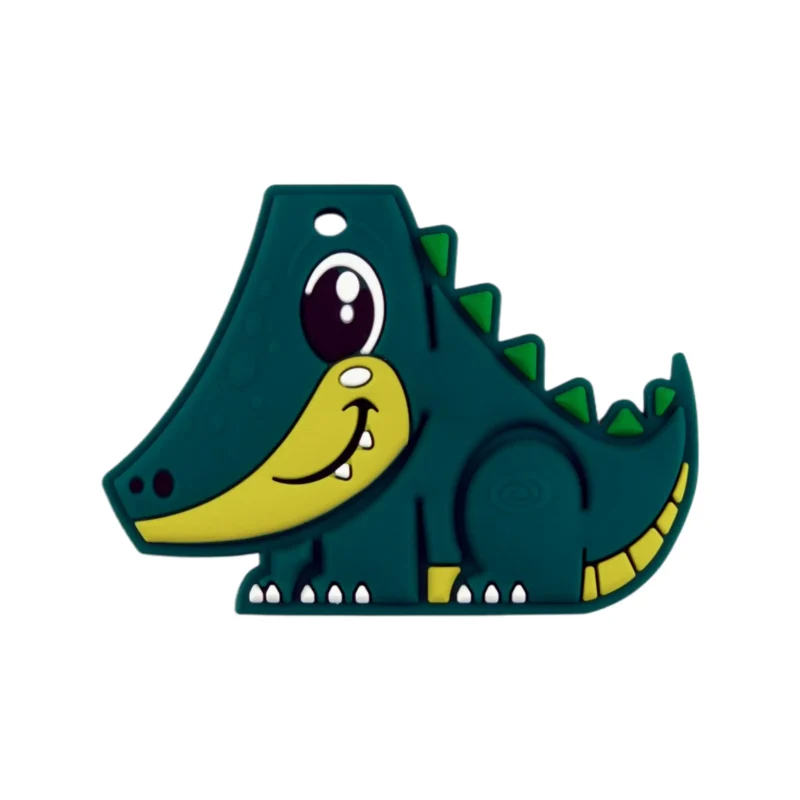 Siliconen bijtring - Krokodil - Spargroen