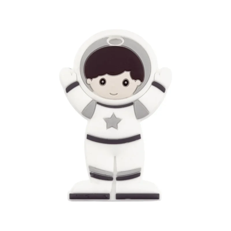 Siliconen bijtring - Astronaut - Grijs