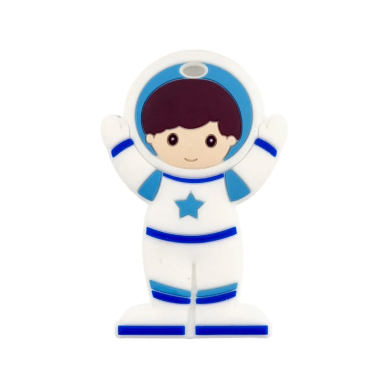 Siliconen bijtring - Astronaut - Hemelsblauw