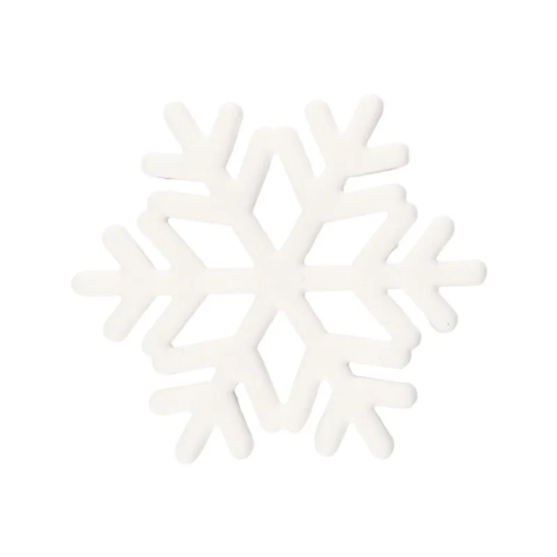 Siliconen bijtring - Sneeuwvlok - Wit