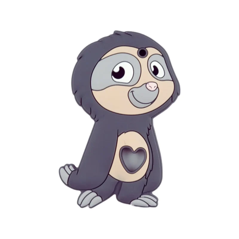 Siliconen bijtring - Luiaard - Antraciet