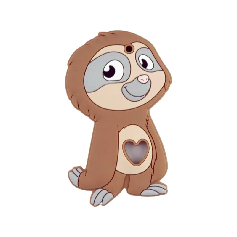 Siliconen bijtring - Luiaard - Milk Chocolate