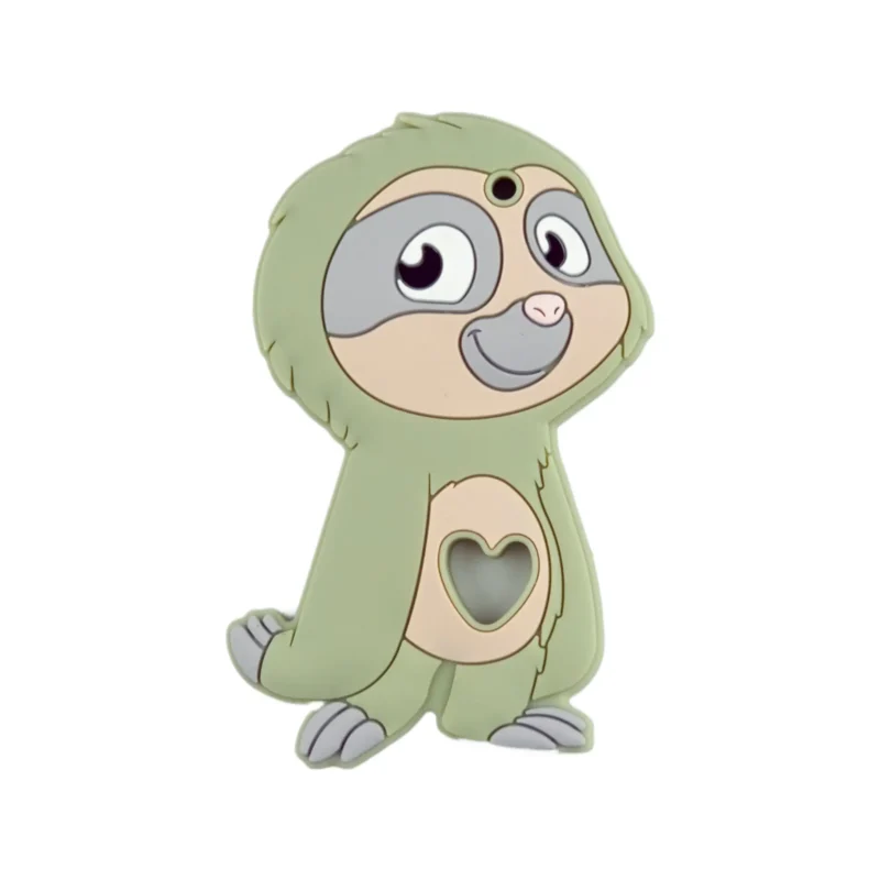 Siliconen bijtring - Luiaard - Pistache