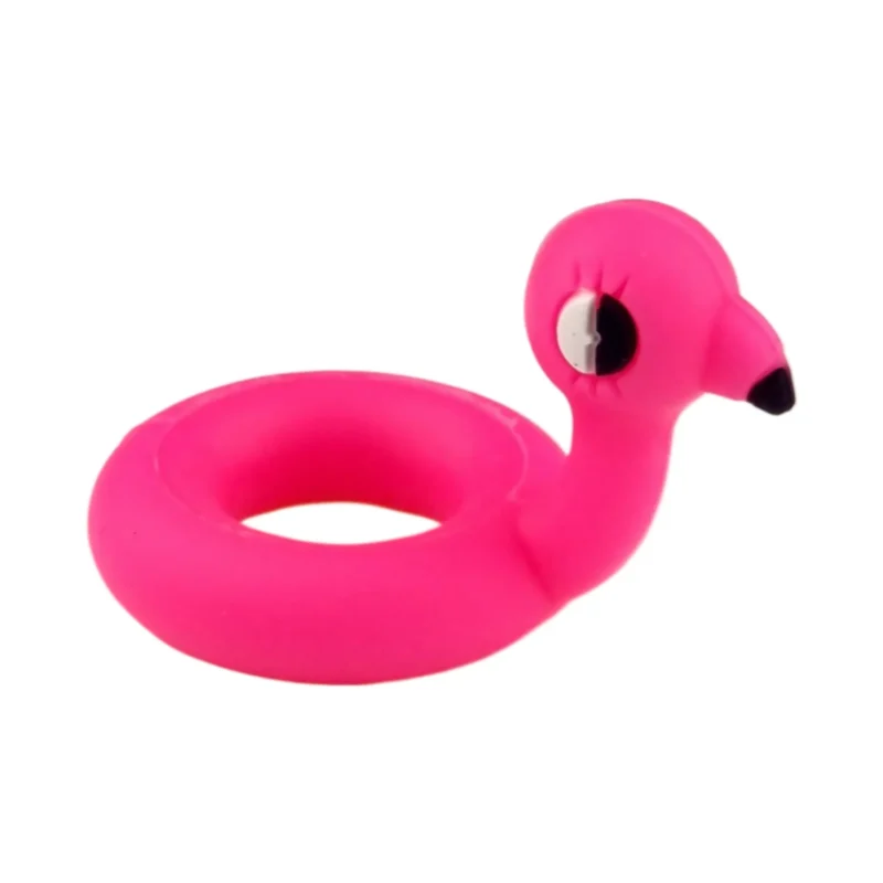 Siliconen kraal - Flamingo zwemband