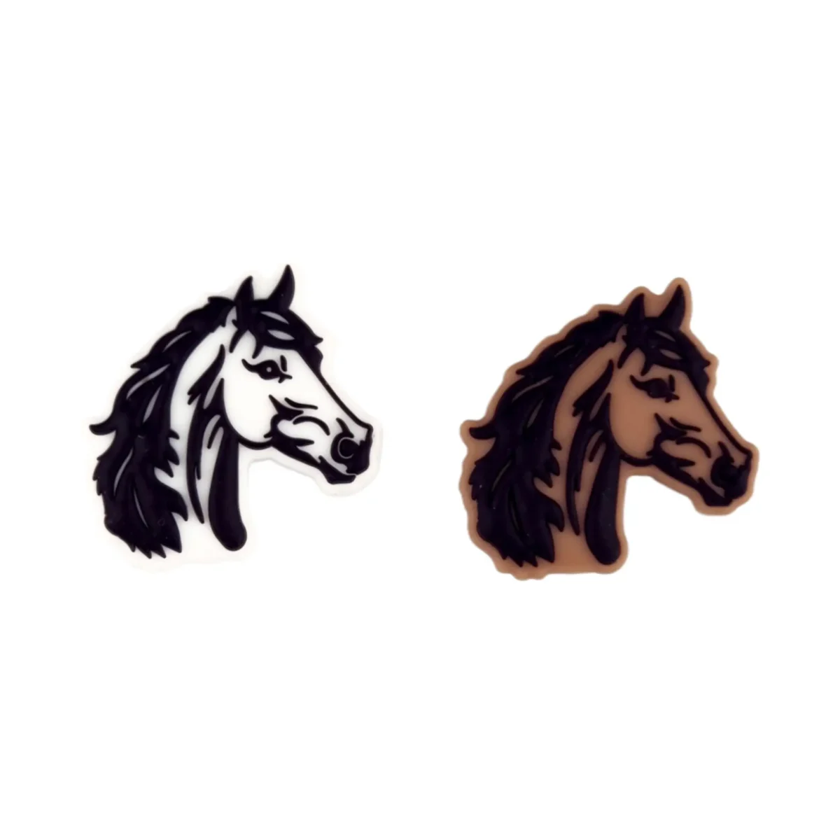 Siliconen Kraal - Paarden Hoofd - Milk chocolate - Afbeelding 2