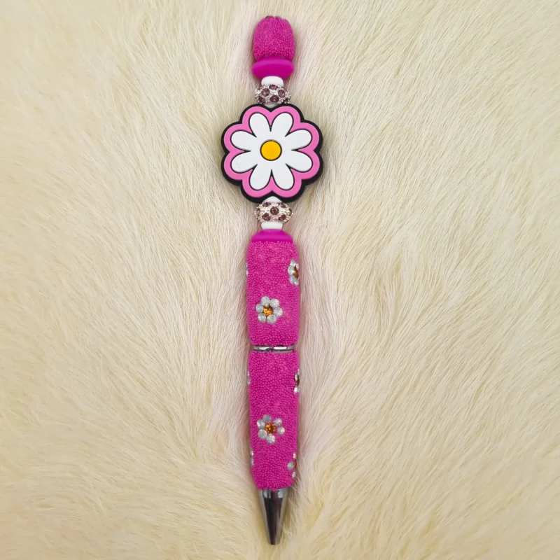 DIY Kralen Pebble Pen - Baby Roze Flower