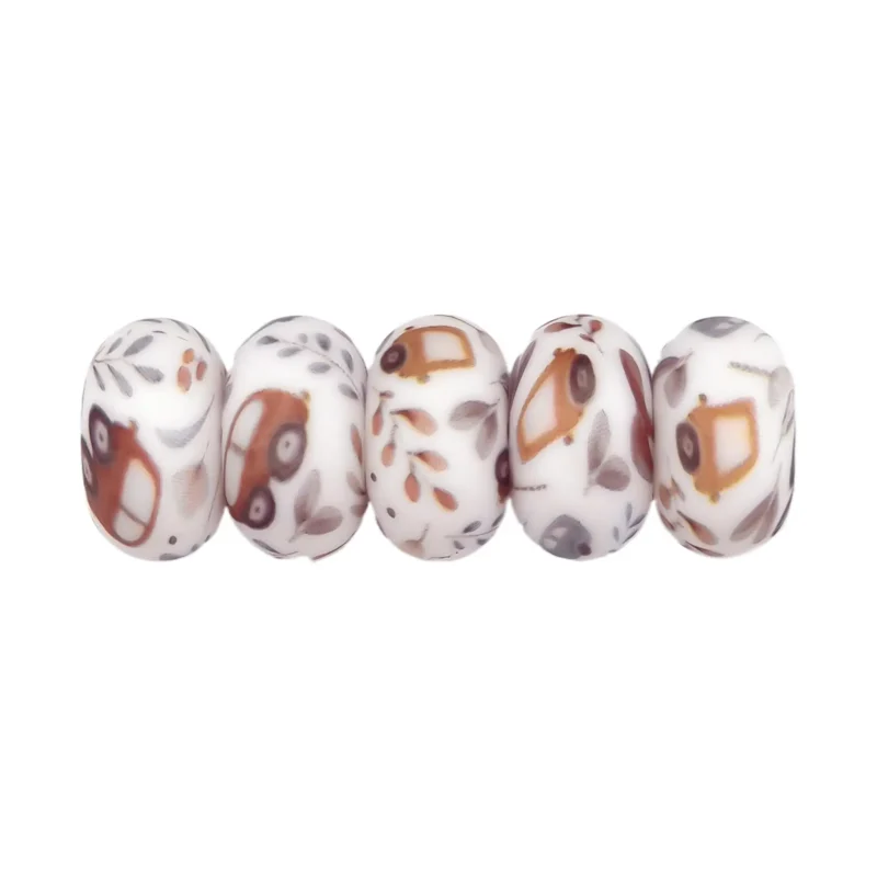 Silikonperlen - 14 mm - Abacus - Vroom Print