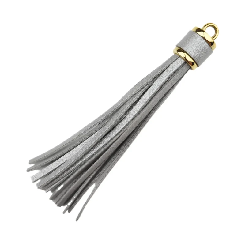 Schlüsselanhänger Quaste - 100 x 14 mm - Silber/Gold