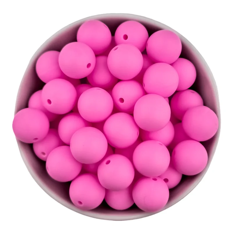 Silikonperlen 9 mm - Rund - Baby Rosa