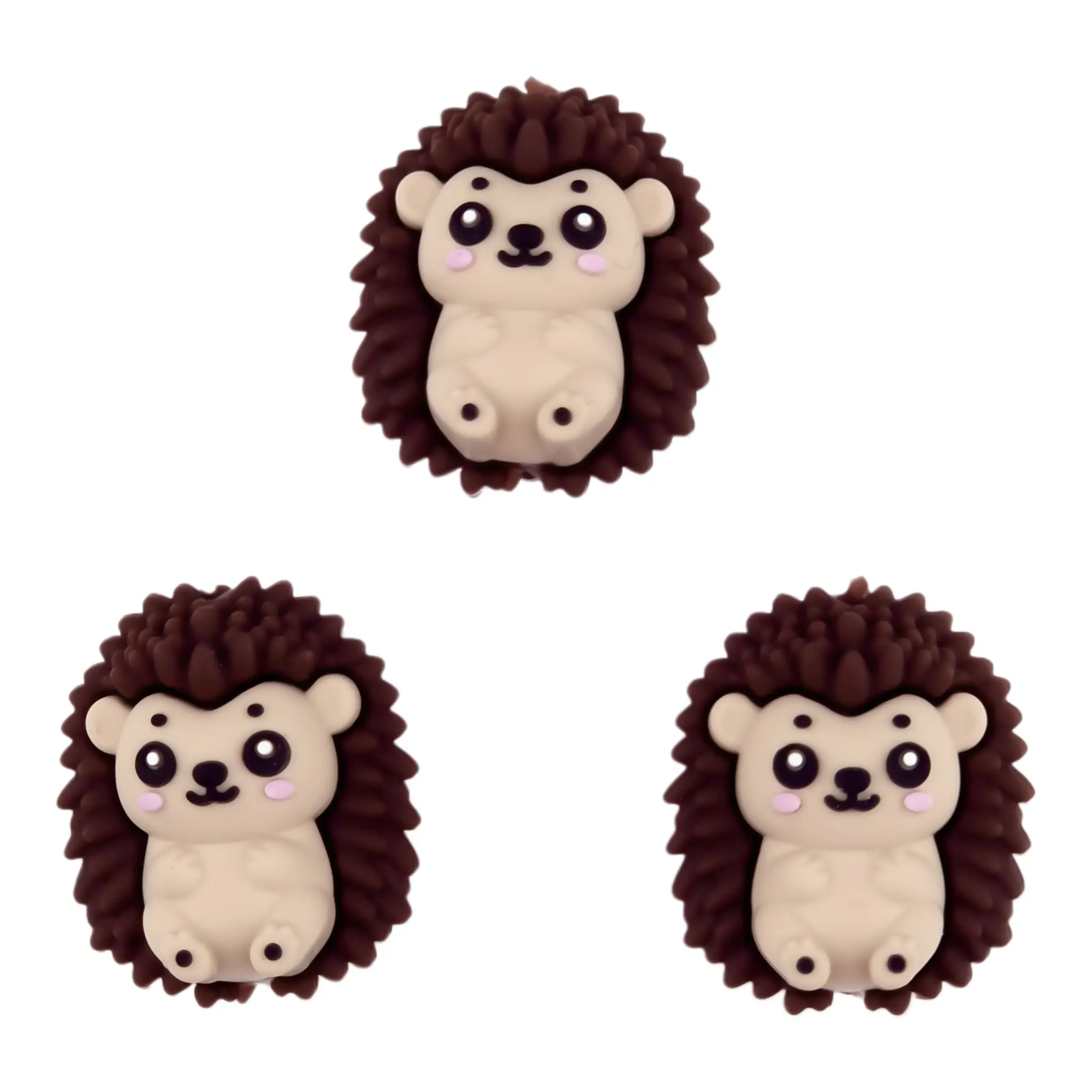 20250514_013601 Perle de silicone - Hérisson 3D - Choco – Image 1