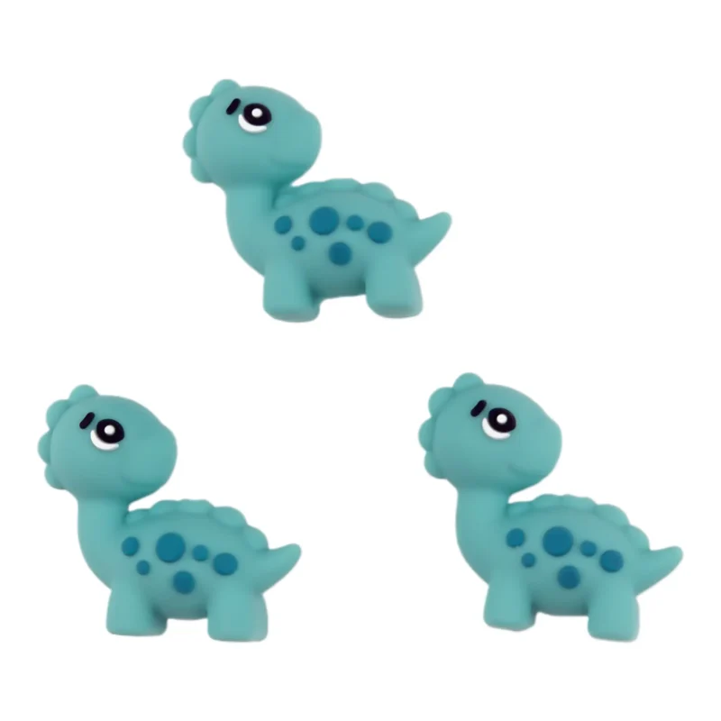 Silikonperlen - 3D Brontosaurus mit Tupfen - Aruba