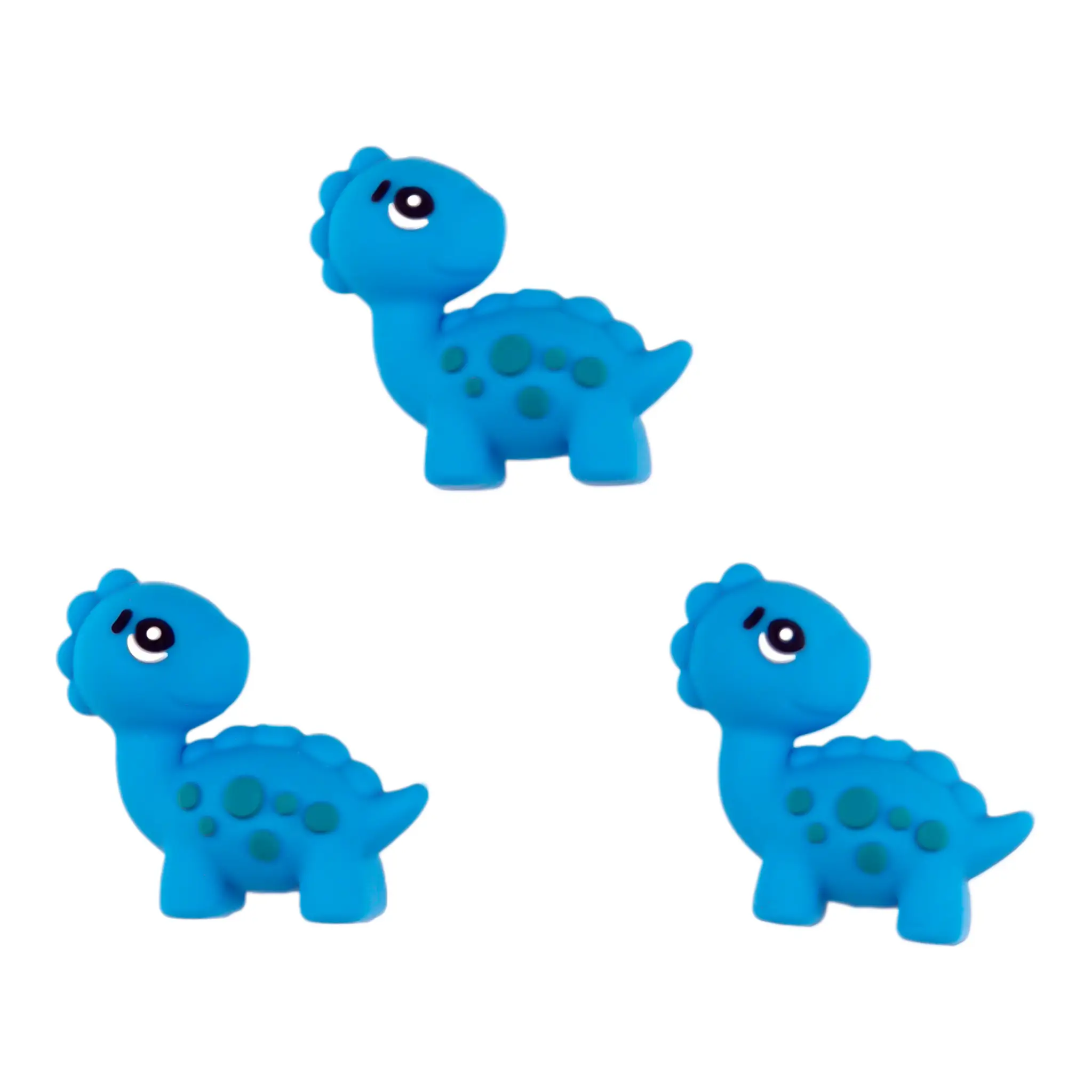 20250514_014302 Siliconen kralen - 3D Brontosaurus met Stippen - Hemelsblauw - Afbeelding 1