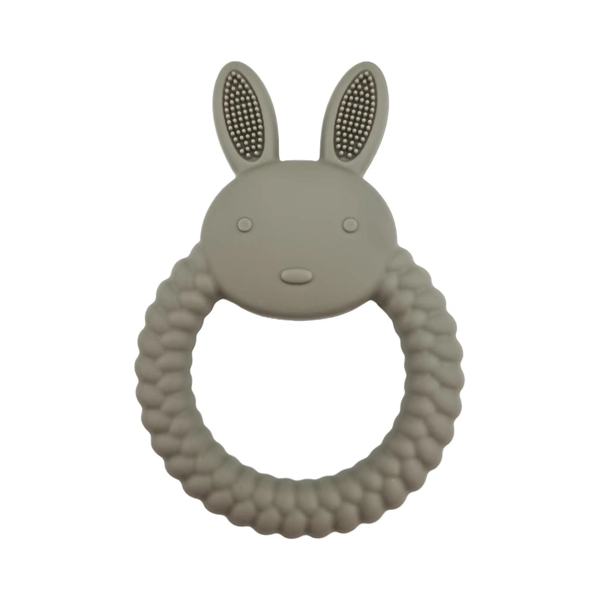 Naamloos-1176 Siliconen bijtring - Konijn met Twist- Green Tea - Afbeelding 1
