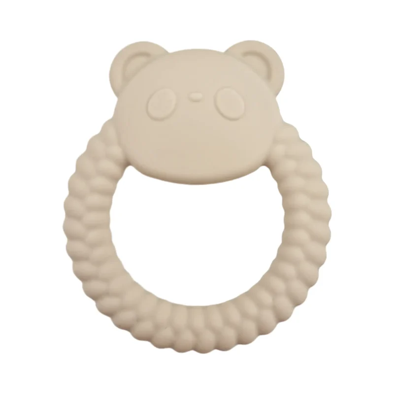 Siliconen bijtring - Beer met Twist- Old Lace