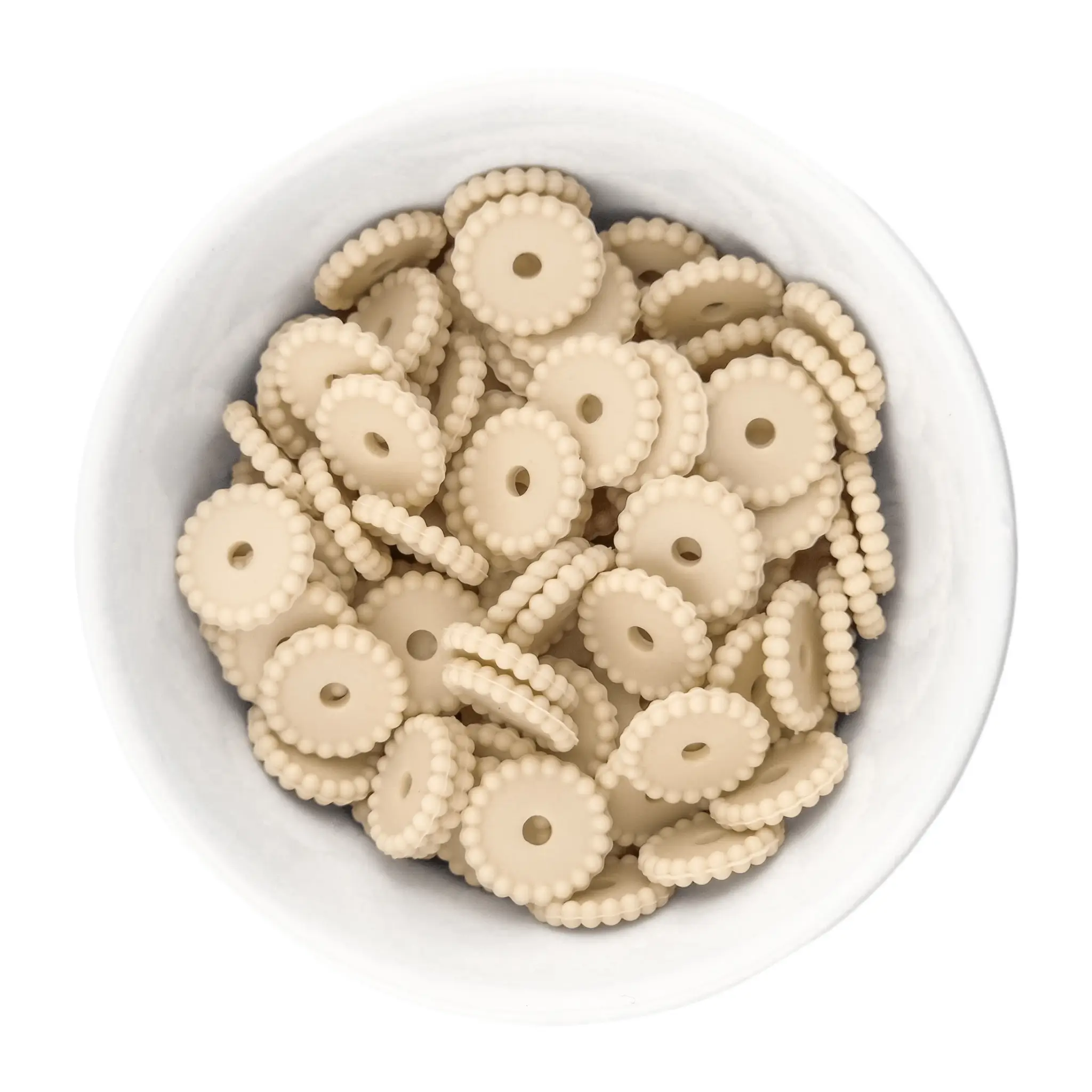 Sans nom-1184 Perles en silicone - Mini Dots - Entretoise - Old Lace – Image 1