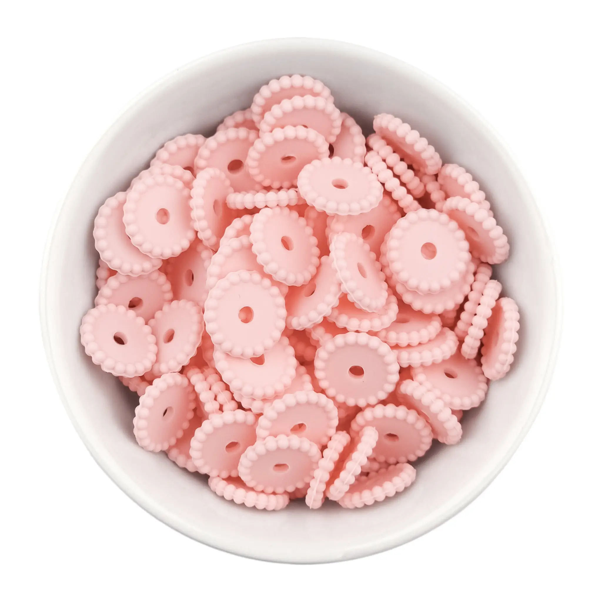 Sans nom-1186 Perles en silicone - Mini Dots - Disque intercalaire - Rose pêche – Image 1