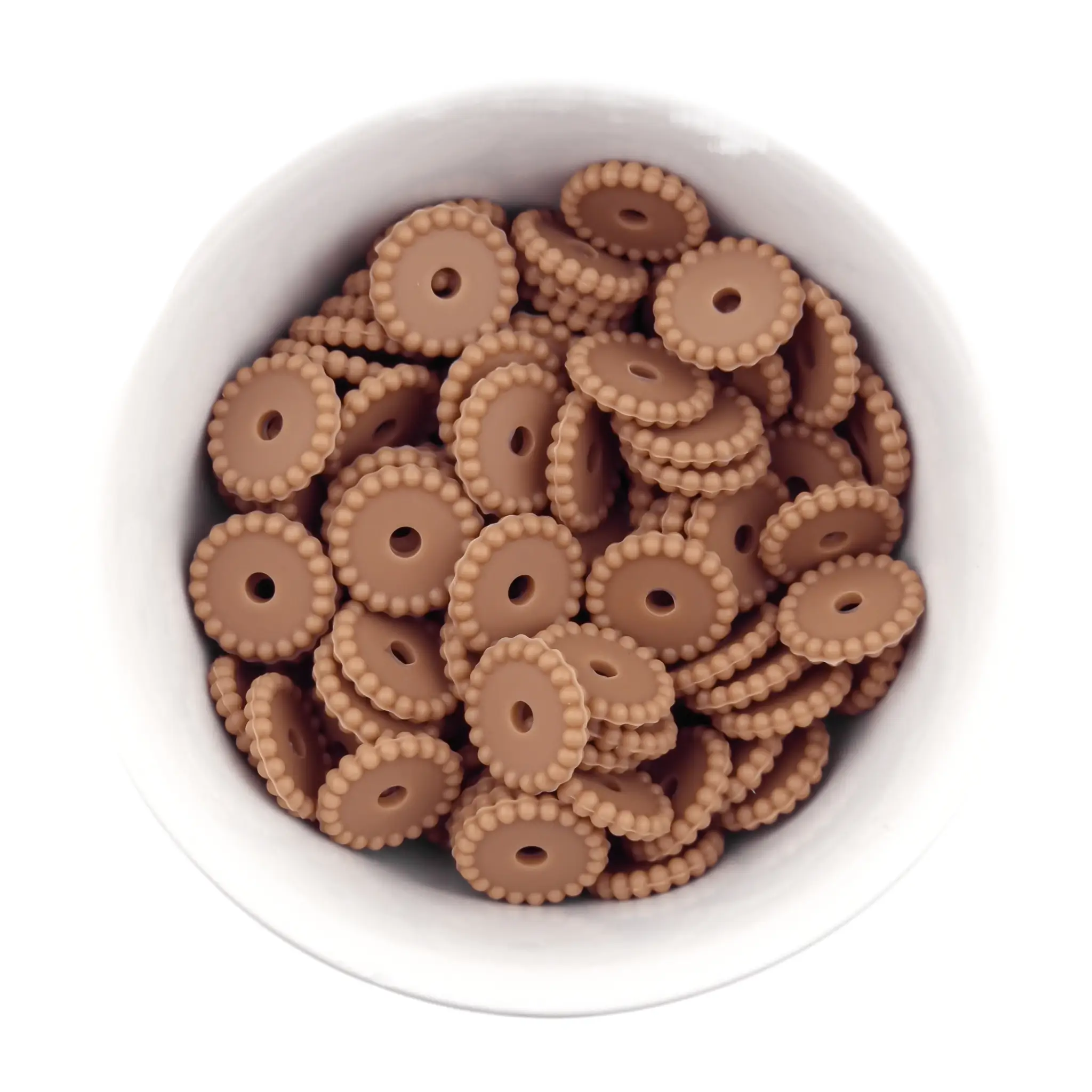 Sans nom-1189 Perles en silicone - Mini Dots - Intercalaire - Milk Chocolate – Image 1