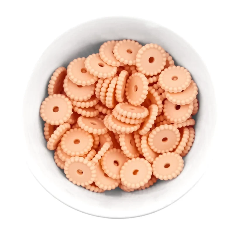 Siliconen kralen - Mini Dots - Tussenschijfje - Perzik