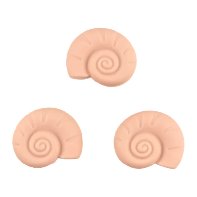 Siliconen kralen - Schelp / Fossiel - Perzik Nude