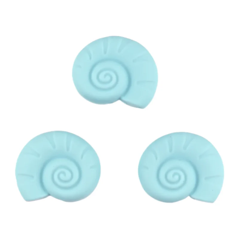 Siliconen kralen - Schelp / Fossiel - Paradijs Blauw