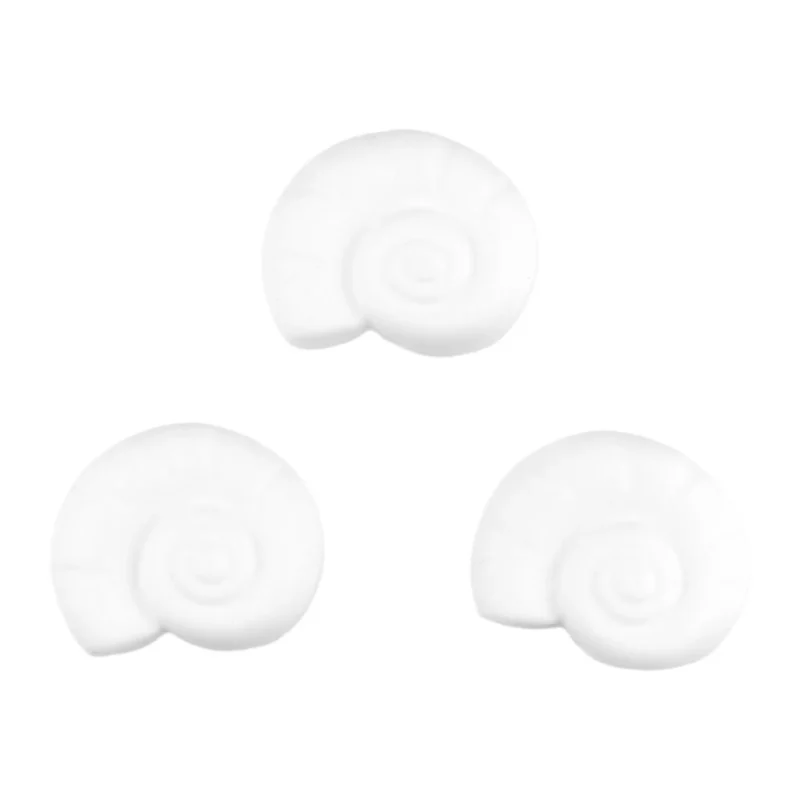 Siliconen kralen - Schelp / Fossiel - Wit