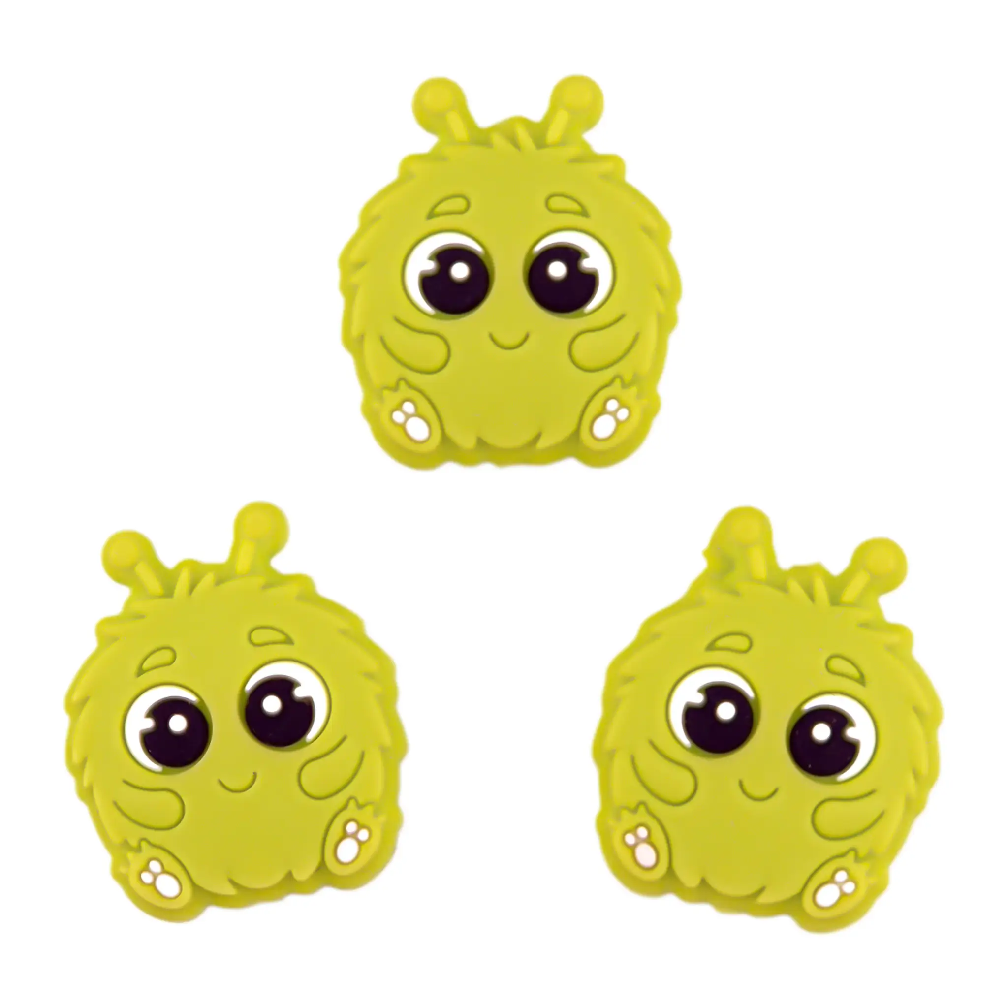 Naamloos-1205 Siliconen kraal - Fluffy Monster - Fel Groen - Afbeelding 1