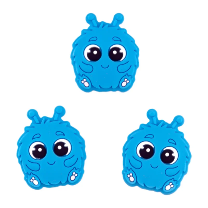 Siliconen kraal - Fluffy Monster - Hemelsblauw