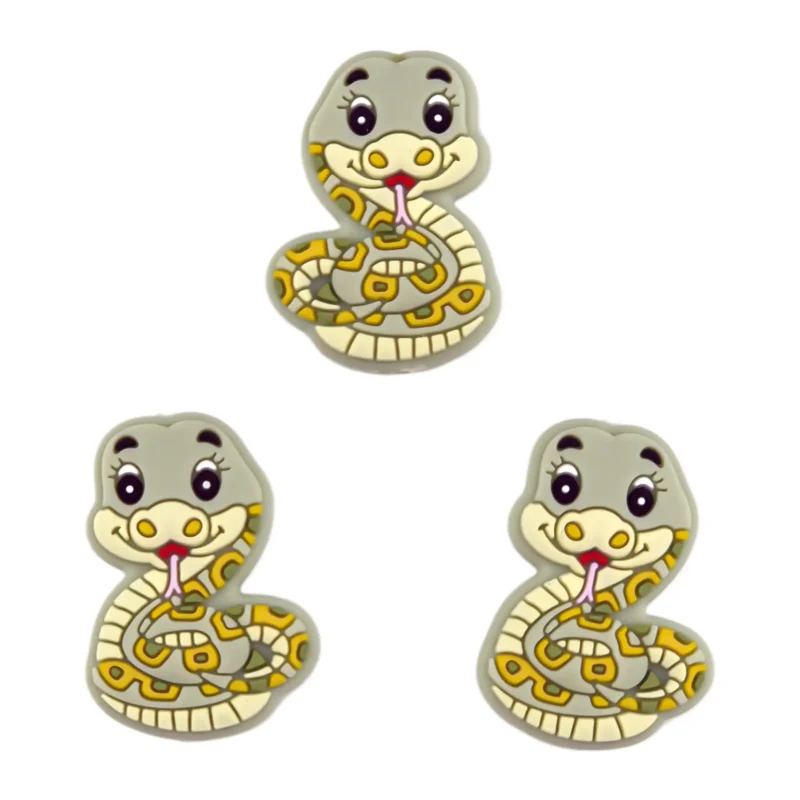 Silikonperle - Schlange - Pistazie