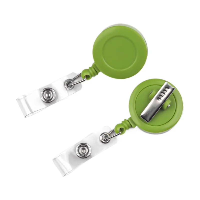 Ausweishalter mit Zugschnur - Neongrün