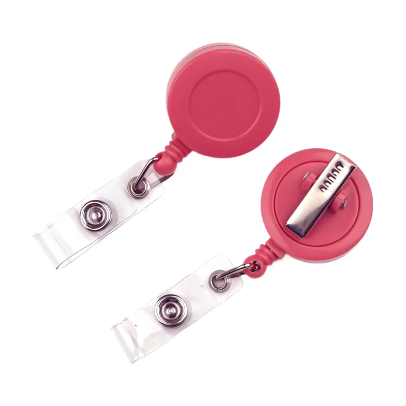 Ausweishalter mit Zugband - Warmes Puderrosa