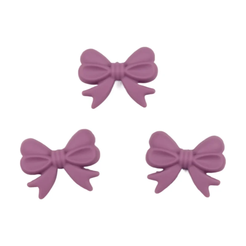 Silikonperlen - Schleife - Vertikale Bohrung - Mauve