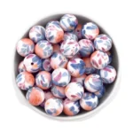 Silikonperlen - 16 mm - Rund - Aquarelldruck