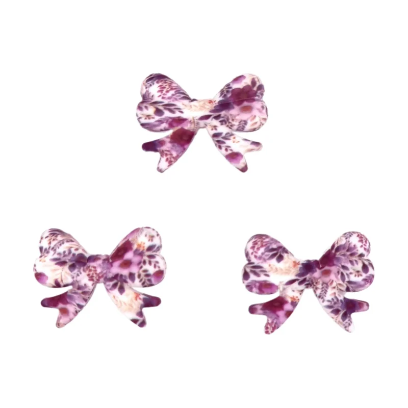 Silikonperlen - Bogen - Vertikales Gewindeloch - Viola Druck