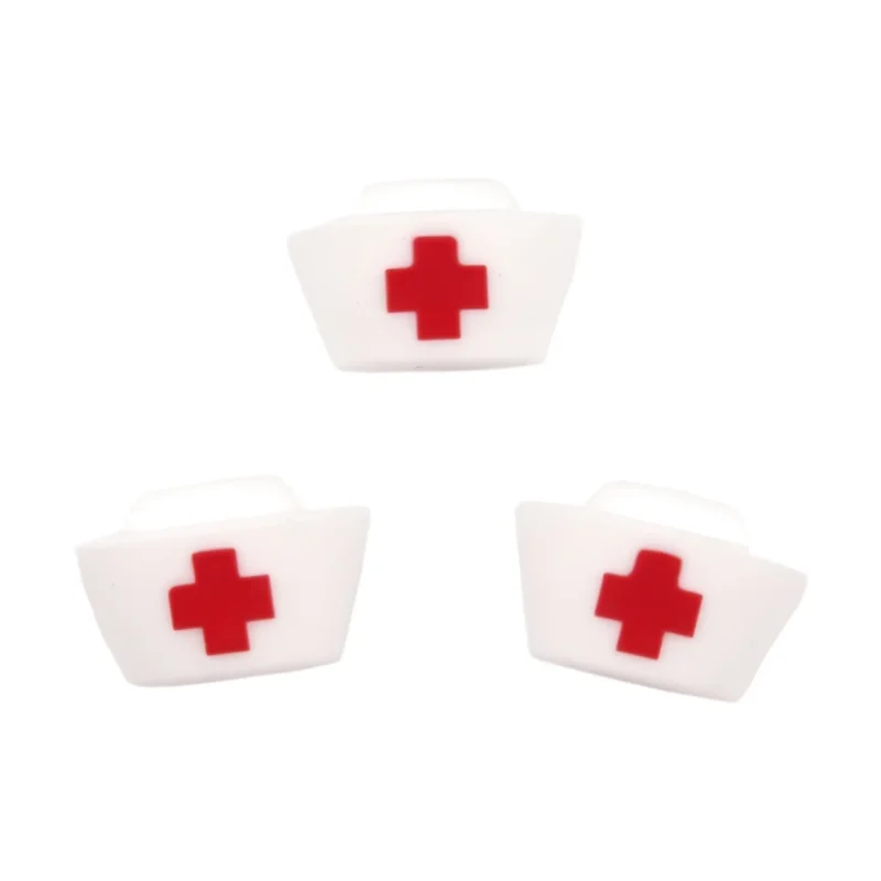 Silikonperlen - 3D Krankenschwesterhäubchen