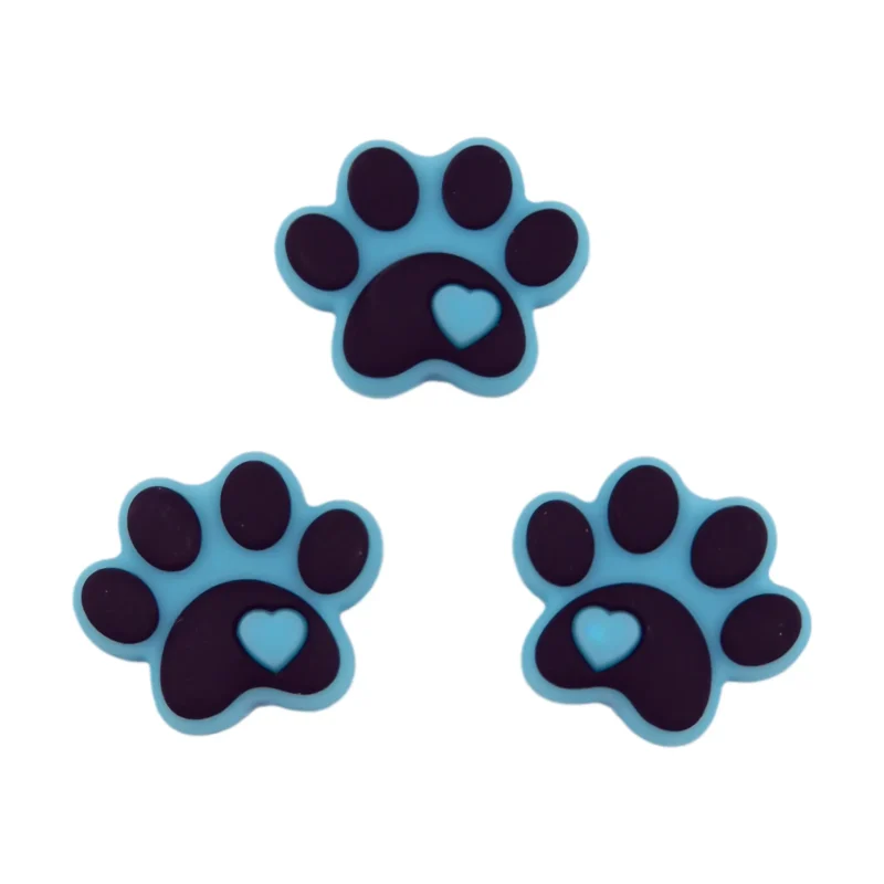 Siliconen Kraal - Pootje - Cyaan Klein