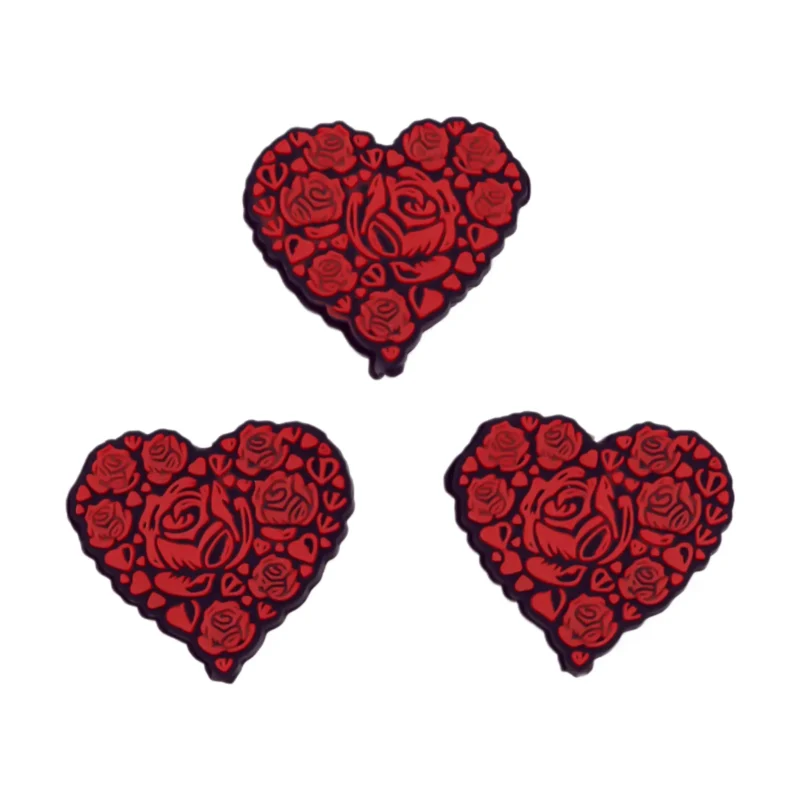 Siliconen Kraal - Hart met Rozen