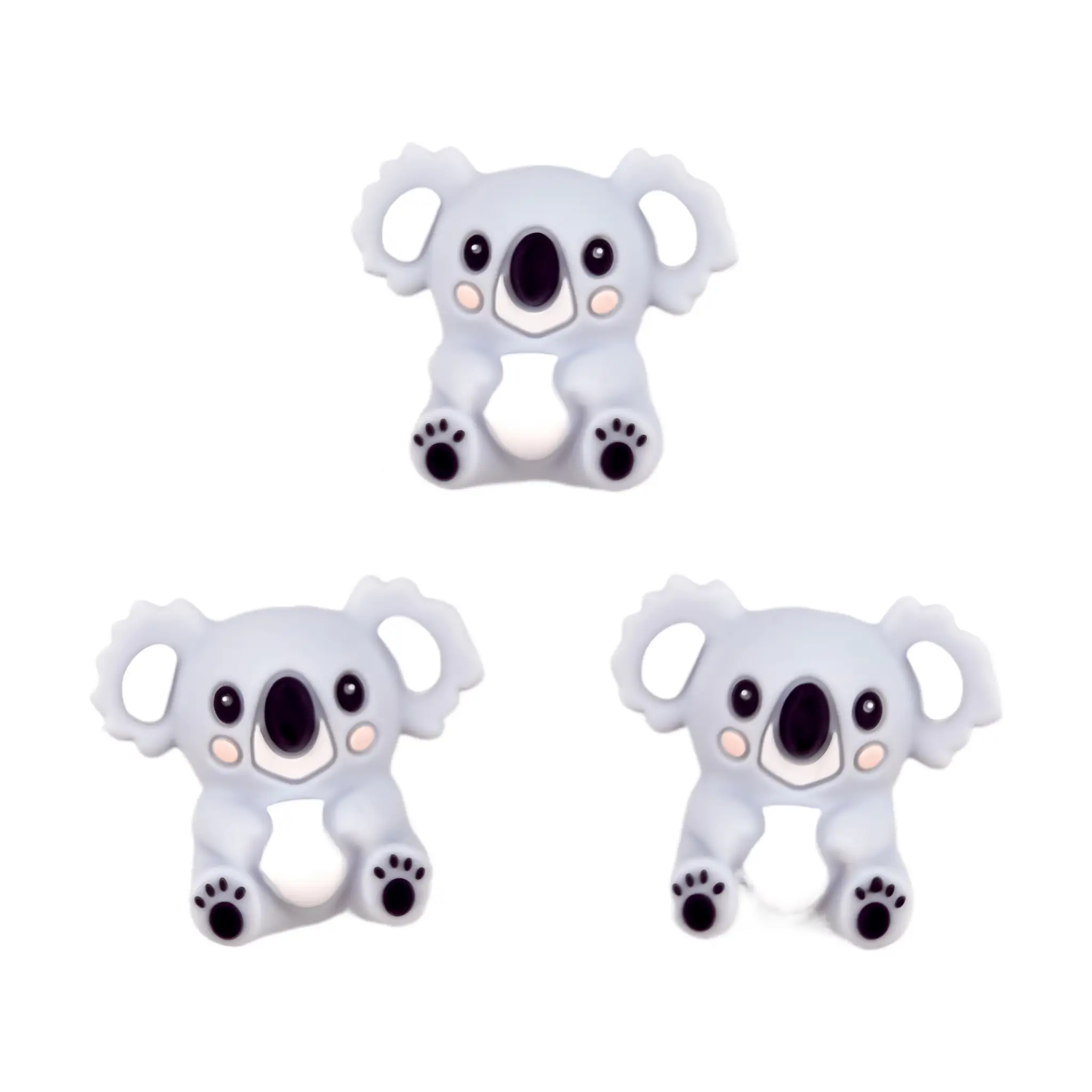 Sans nom-1323 Perle en silicone - 3D - Koala - Gris glacé – Image 1