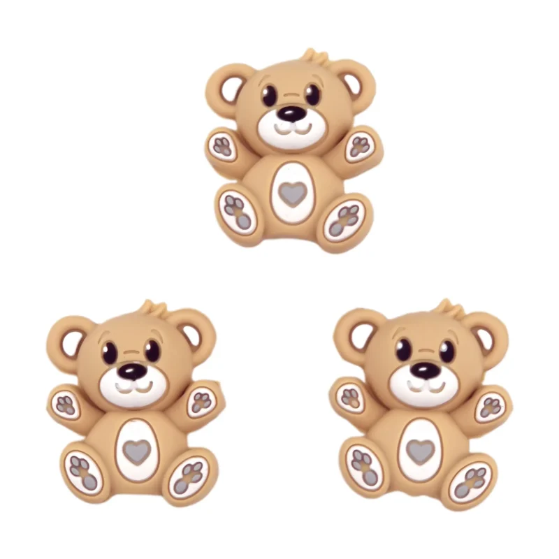 Silikonperle - 3D - Bär - Sand