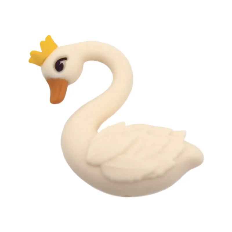 Perles en silicone - Cygne 3D - Unique Jootjes Design - Ivoire