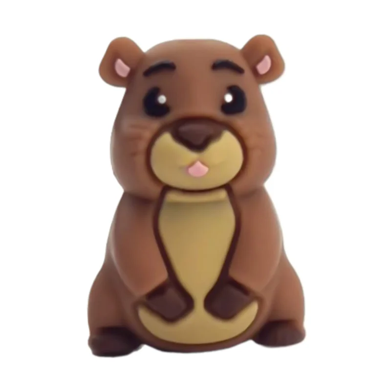 Silikonperle - 3D - Capybara - Milchschokolade