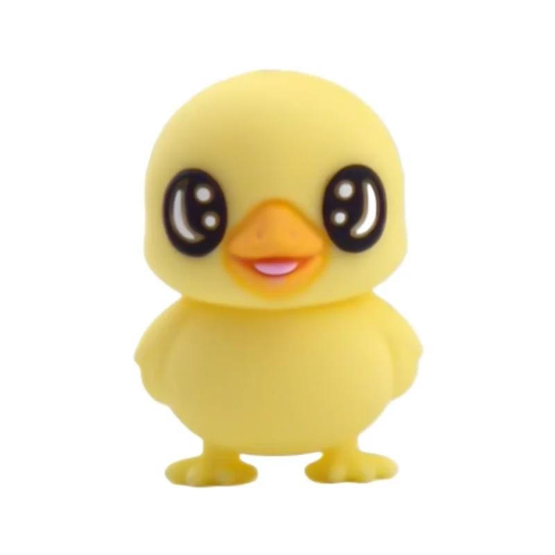 Perle de silicone - 3D Ducky - Jaune tendre